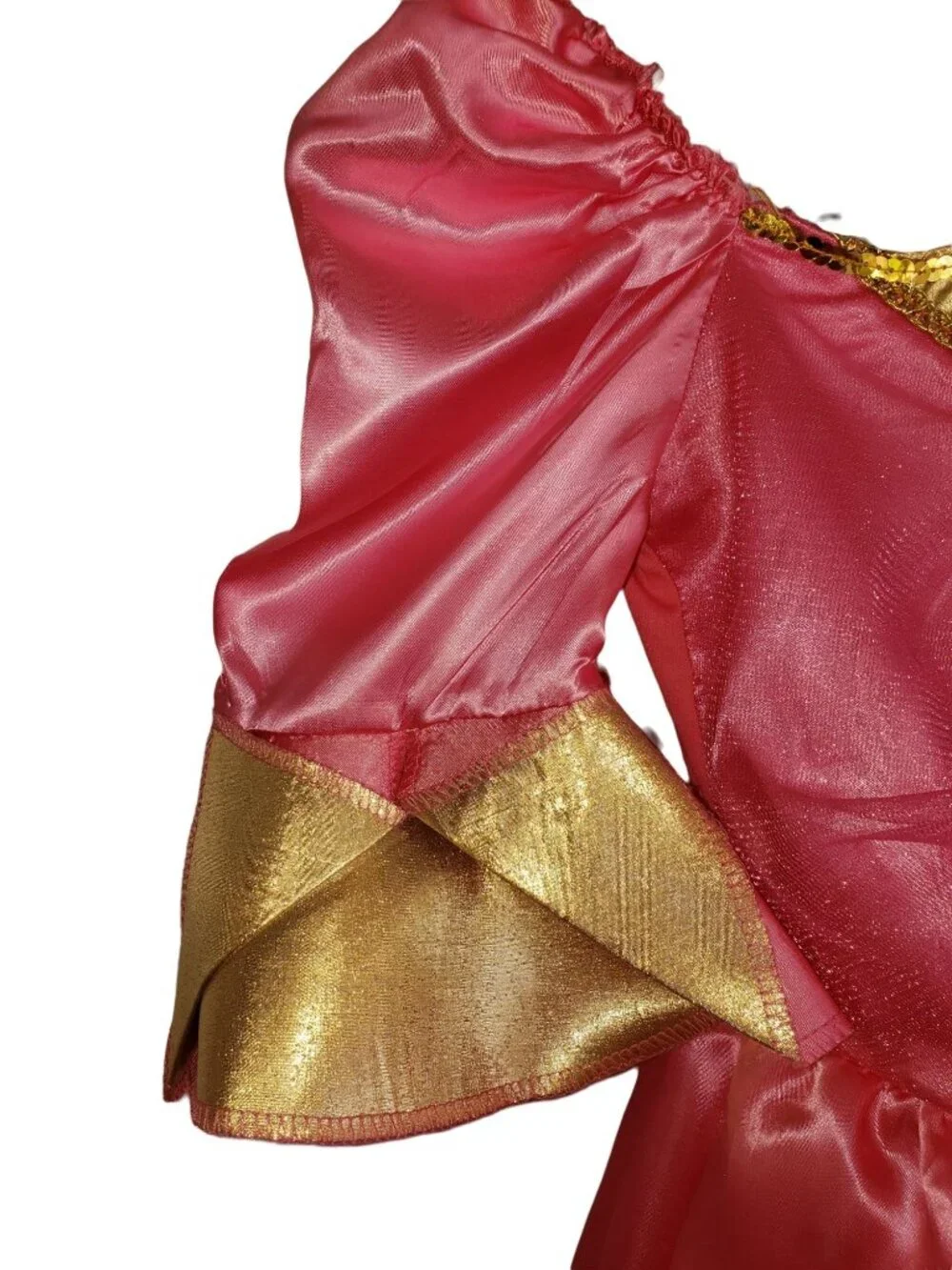 Disney Aurora Sleeping Beauty Costume S Pink Gold Satin Gloves Halloween Cosplay